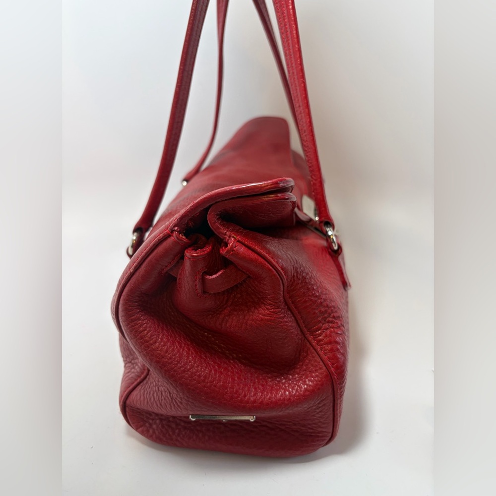 Prada Vitello Easy Red Leather East West Shoulder Bag - Picture 8 of 16